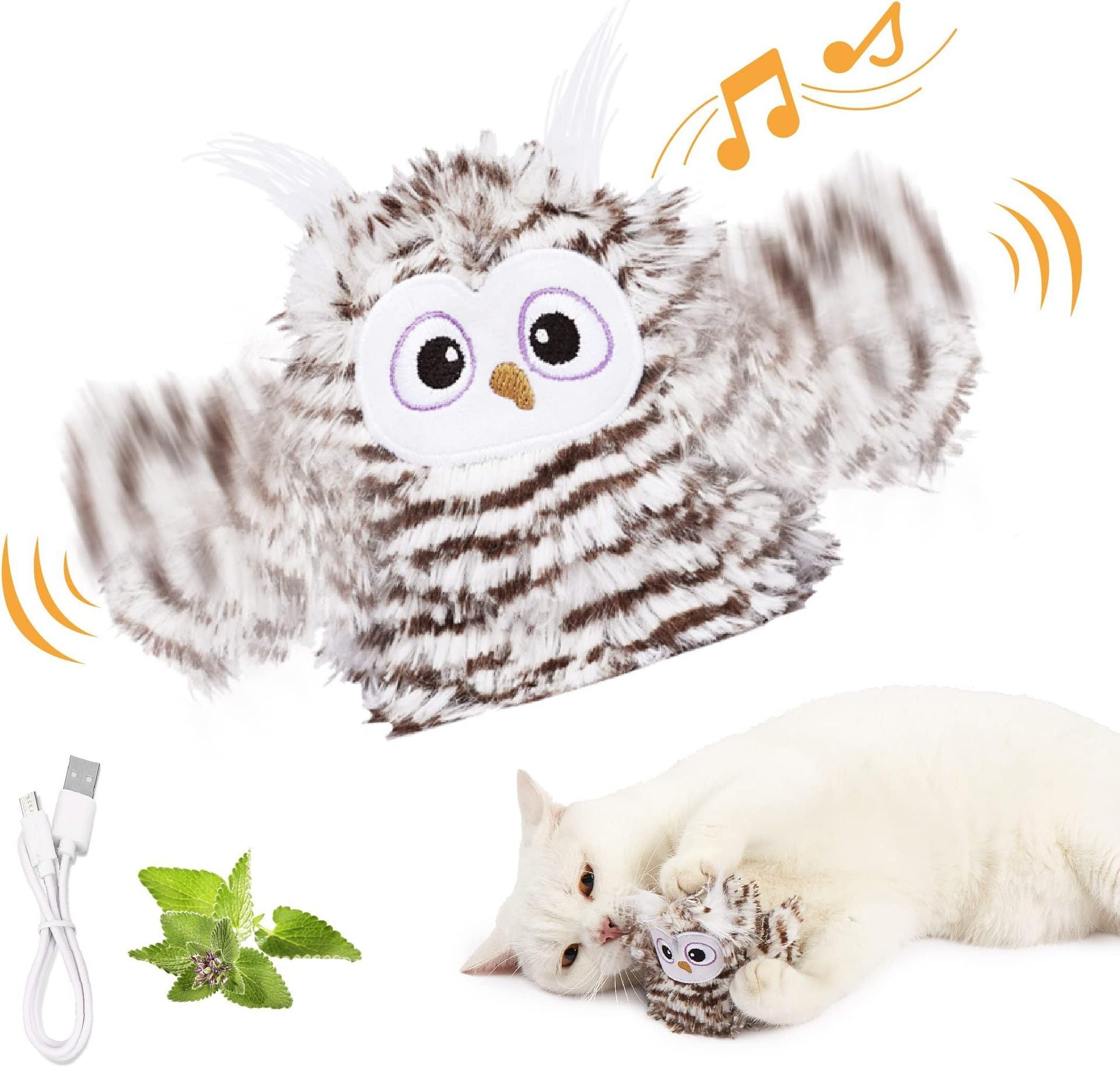 Interactive Cat Plush Toys For Indoor Cats Automatic Flapping Bird Cat Toy