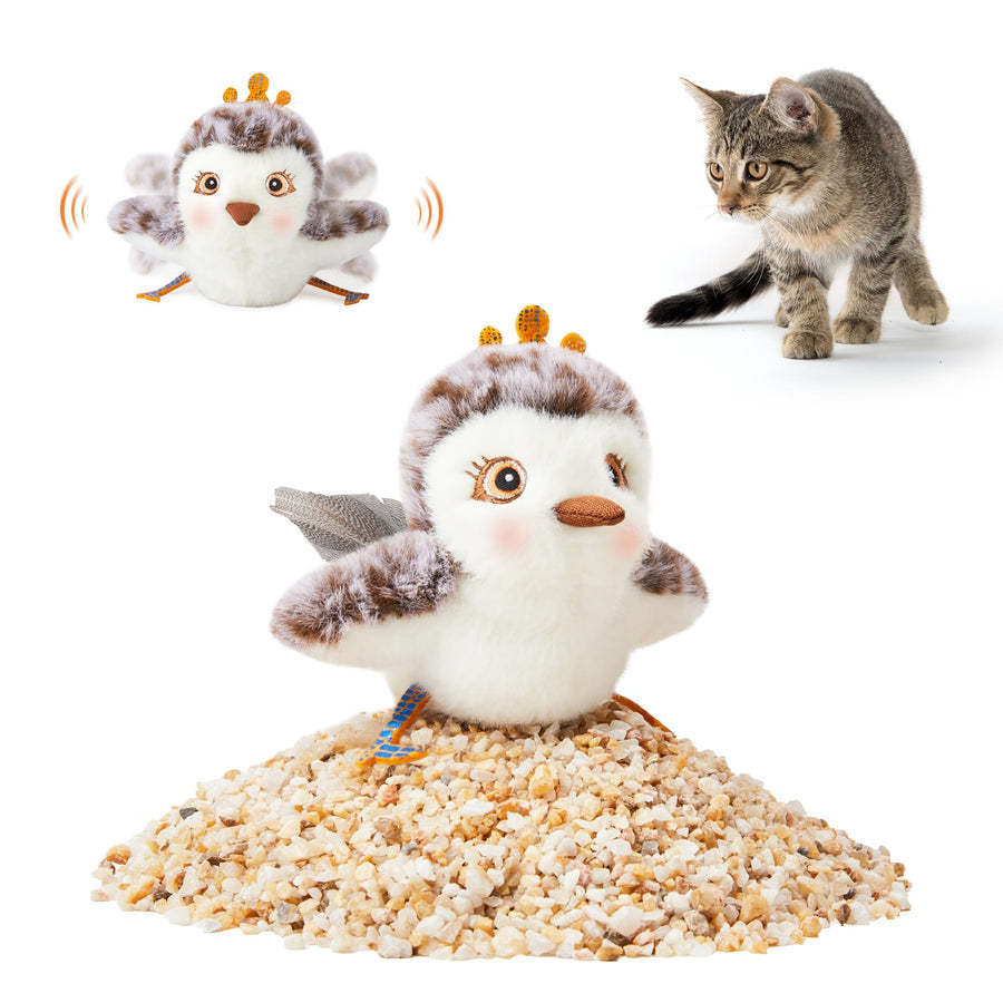 Interactive Cat Plush Toys For Indoor Cats Automatic Flapping Bird Cat Toy