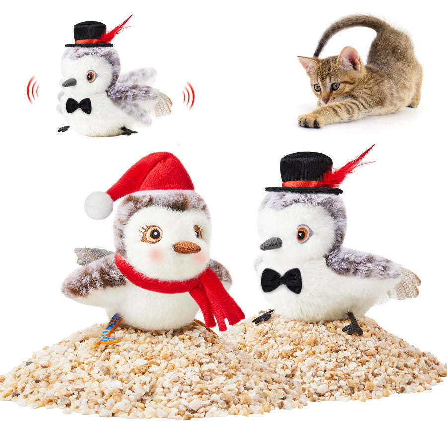 Interactive Cat Plush Toys For Indoor Cats Automatic Flapping Bird Cat Toy
