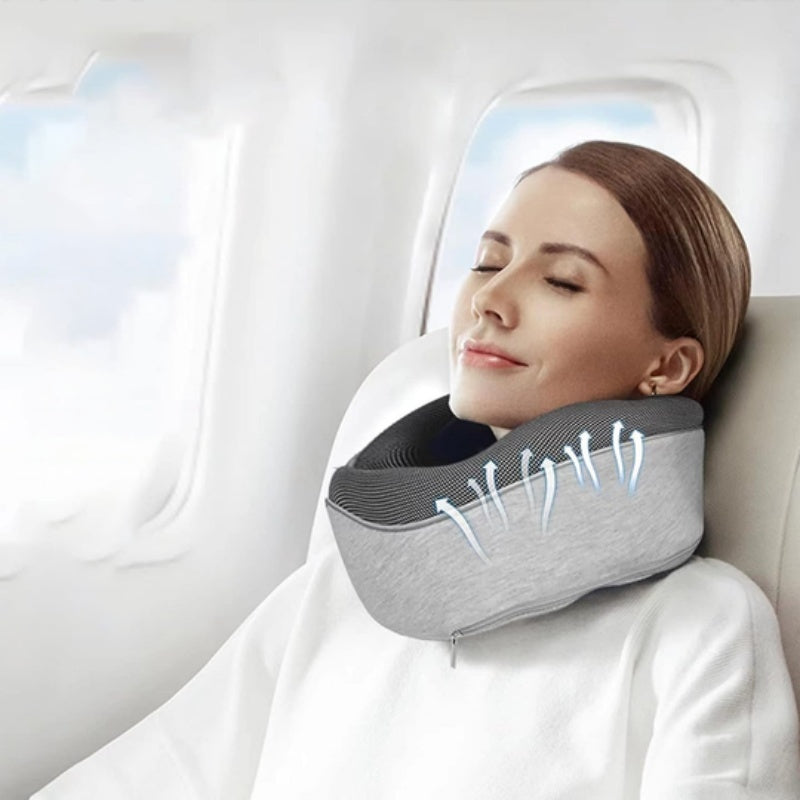 Premium Travel Neck Pillow – Comfortable Memory Foam Support for Flights & Road Trips