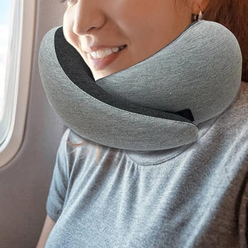 Premium Travel Neck Pillow – Comfortable Memory Foam Support for Flights & Road Trips