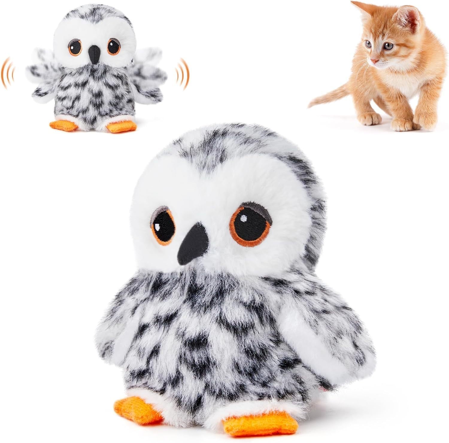 Interactive Cat Plush Toys For Indoor Cats Automatic Flapping Bird Cat Toy