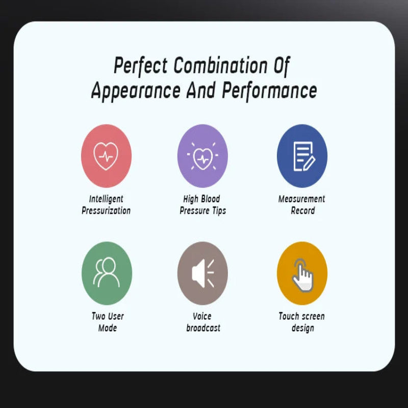 Rechargeable Smart Touch LCD Screen Voice Wrist Blood Pressure Monitor Digital  Automatic Tonometer Heart Rate Sphygmomanometer