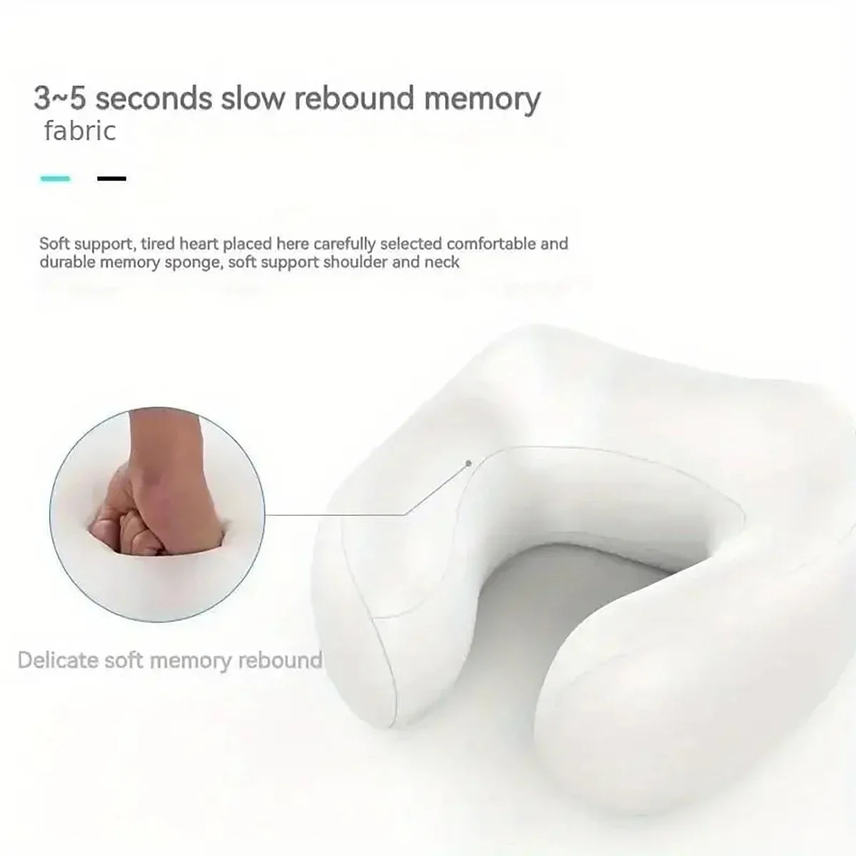Portable U-Shape Neck Massager Pillow with Heat & Vibration USB Rechargeable Kneading for Neck Shoulder Muscle Relaxation