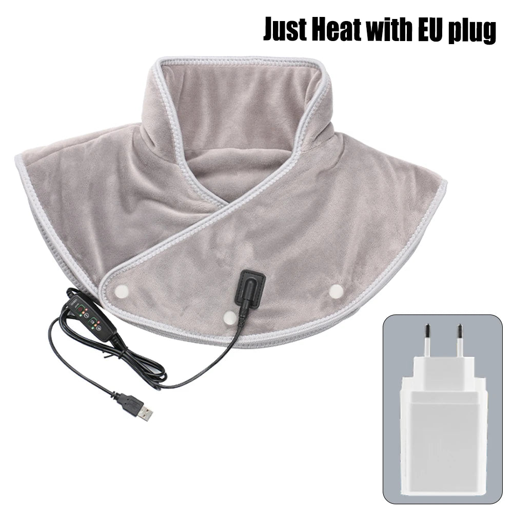 Electric Shoulder Neck Heating Pad Massage Hot Compress Cervical Tool Three Gear Adjustable for Shoulder Neck Back Heated Warmer