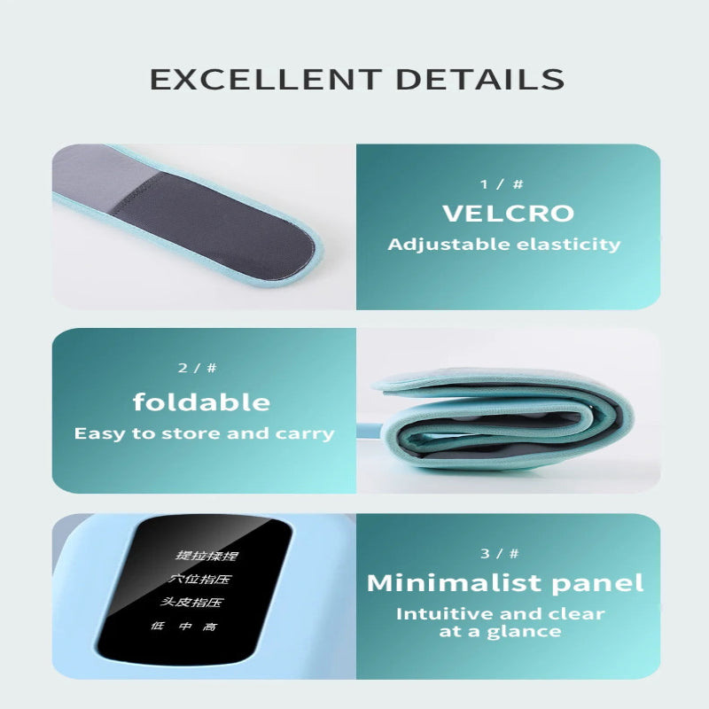 Jinkairui Sleep Aid Head Massager Airbag Wrapping Cap Scalp Massage Instrument with Air Compression Relaxation Rechargeable Use
