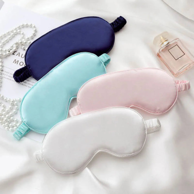 Imitated Silk Eye Patch Shading Sleep Eye Mask Eyepatch Travel Relax Cover Eyeshade Health Sleeping Shield Eye Care Tool
