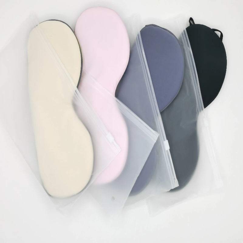 Sleeping Eye Mask Korean Style Ice Silk Warm And Cool Dual Use Adjustable Travel Sleep Shade Man Eyepatch Health Beauty Cute