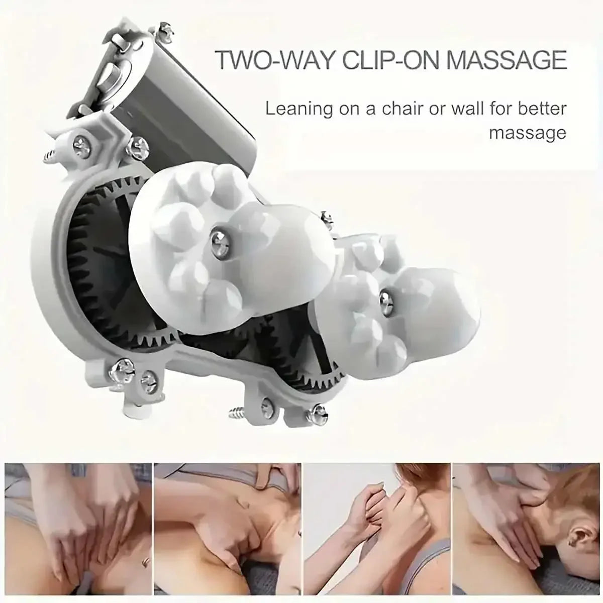 Portable U-Shape Neck Massager Pillow with Heat & Vibration USB Rechargeable Kneading for Neck Shoulder Muscle Relaxation