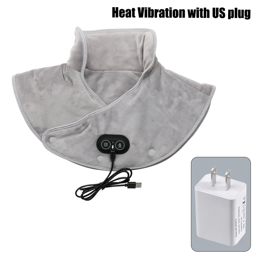 Electric Shoulder Neck Heating Pad Massage Hot Compress Cervical Tool Three Gear Adjustable for Shoulder Neck Back Heated Warmer