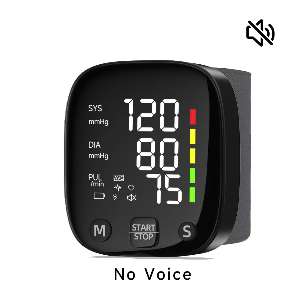 Yongrow Rechargeable Digital Wrist Blood Pressure Monitor Sphygmomanometer Tonometer Tensiometer Heart Rate Meter BP Monitor