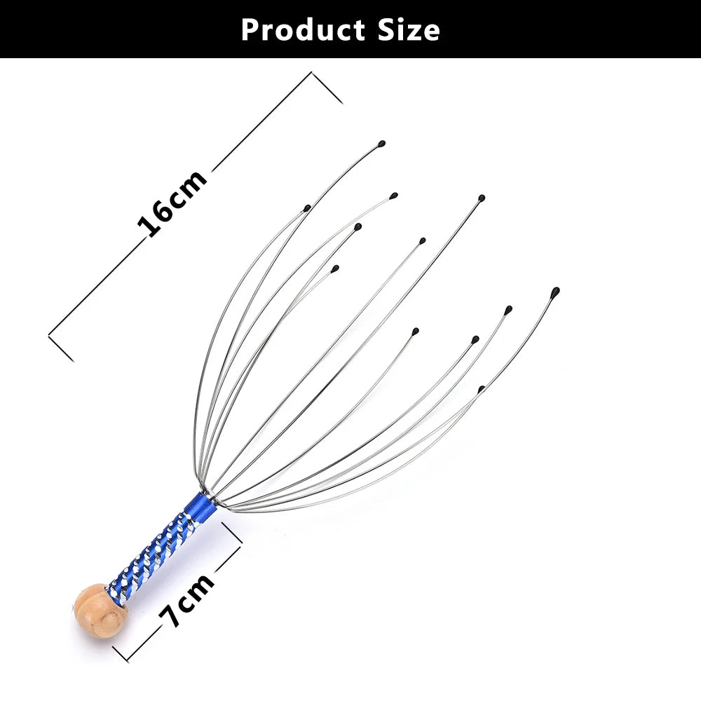 1Pc/2Pcs Handheld Head Massager Stainless Steel Engraved Head Massager Massage Claw Scalp Scratcher Itch Reliever Soul extractor