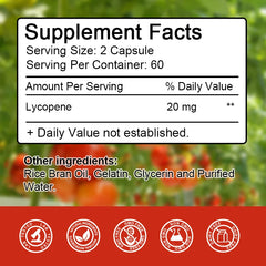 BEWORTHS Lycopene Capsules Support Prostate and Bladder Health, Alleviate Urinary Tract Pain, Male Reproductive Health Support