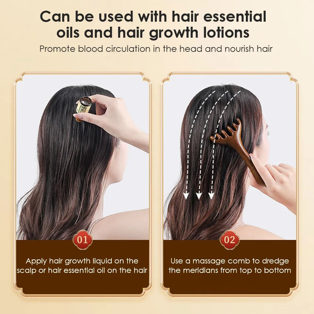 Handheld Scalp Massager Six-Claw Head Meridian Massage Comb Anti-static Gua Sha Tool Scratcher Spa Promote Blood Circulation