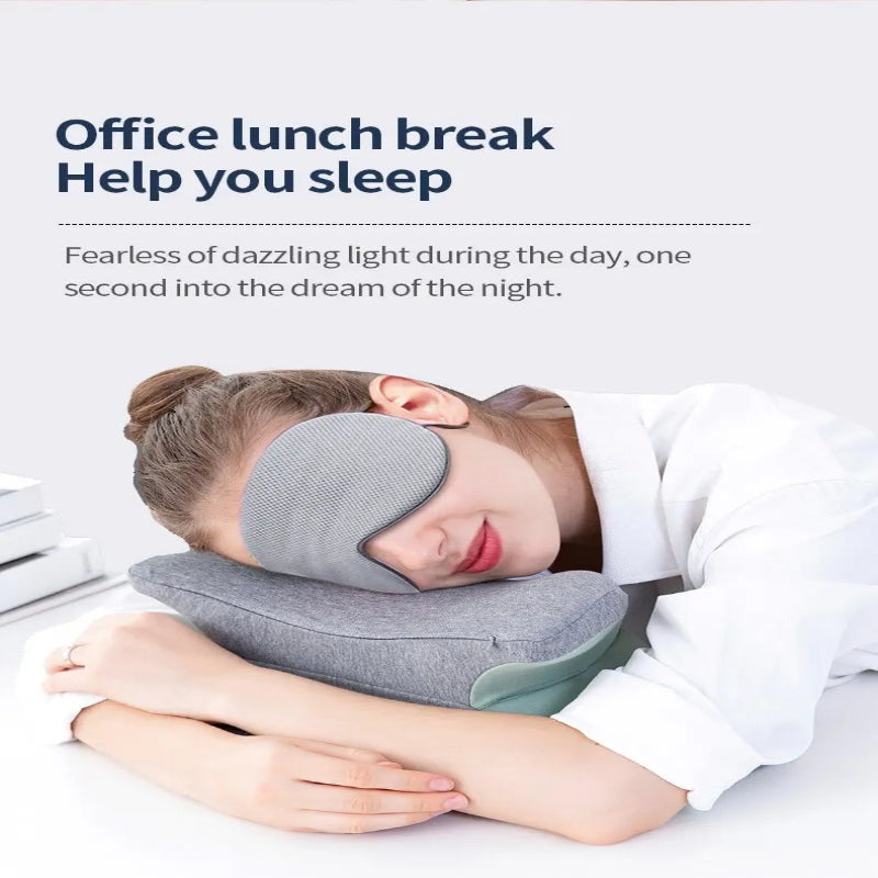 Sleeping Eye Mask Korean Style Ice Silk Warm And Cool Dual Use Adjustable Travel Sleep Shade Man Eyepatch Health Beauty Cute
