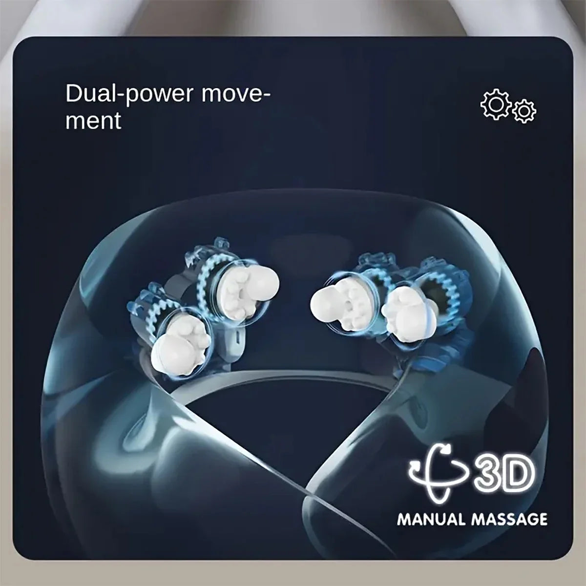 Portable U-Shape Neck Massager Pillow with Heat & Vibration USB Rechargeable Kneading for Neck Shoulder Muscle Relaxation