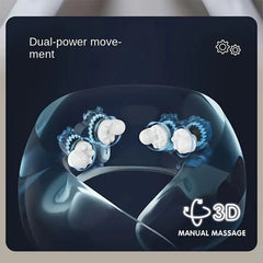 Portable U-Shape Neck Massager Pillow with Heat & Vibration USB Rechargeable Kneading for Neck Shoulder Muscle Relaxation