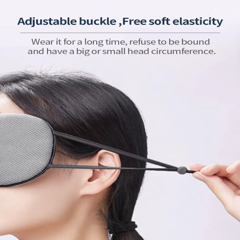 Sleeping Eye Mask Korean Style Ice Silk Warm And Cool Dual Use Adjustable Travel Sleep Shade Man Eyepatch Health Beauty Cute