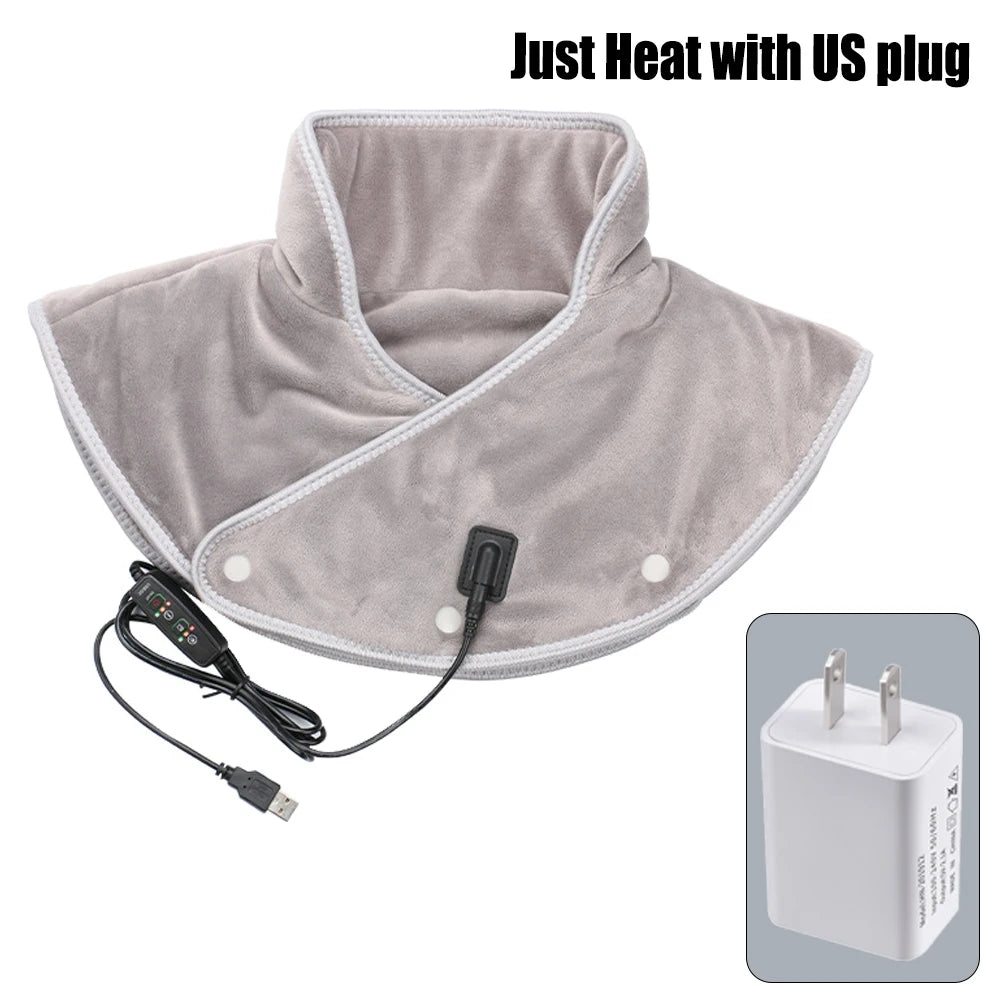 Electric Shoulder Neck Heating Pad Massage Hot Compress Cervical Tool Three Gear Adjustable for Shoulder Neck Back Heated Warmer
