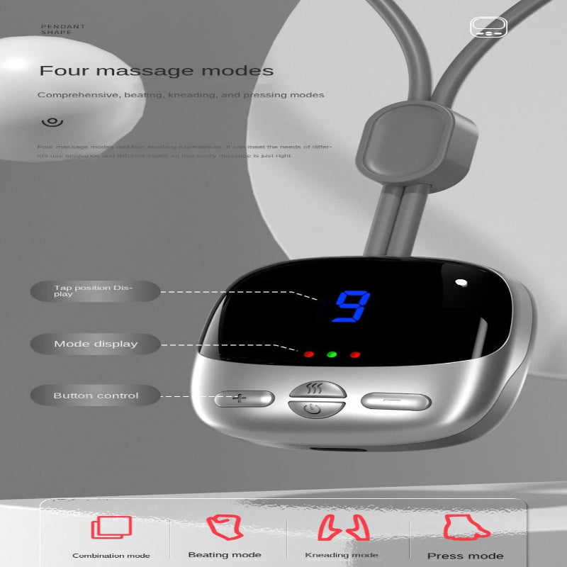 Mini Smart Hanging Neck Shoulder Cervical Spine Massager Mini Portable Hot Compress Neck Artifact Dredging Neck Protector