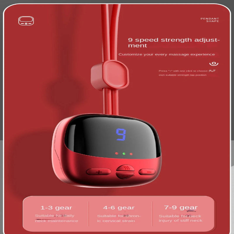 Mini Smart Hanging Neck Shoulder Cervical Spine Massager Mini Portable Hot Compress Neck Artifact Dredging Neck Protector