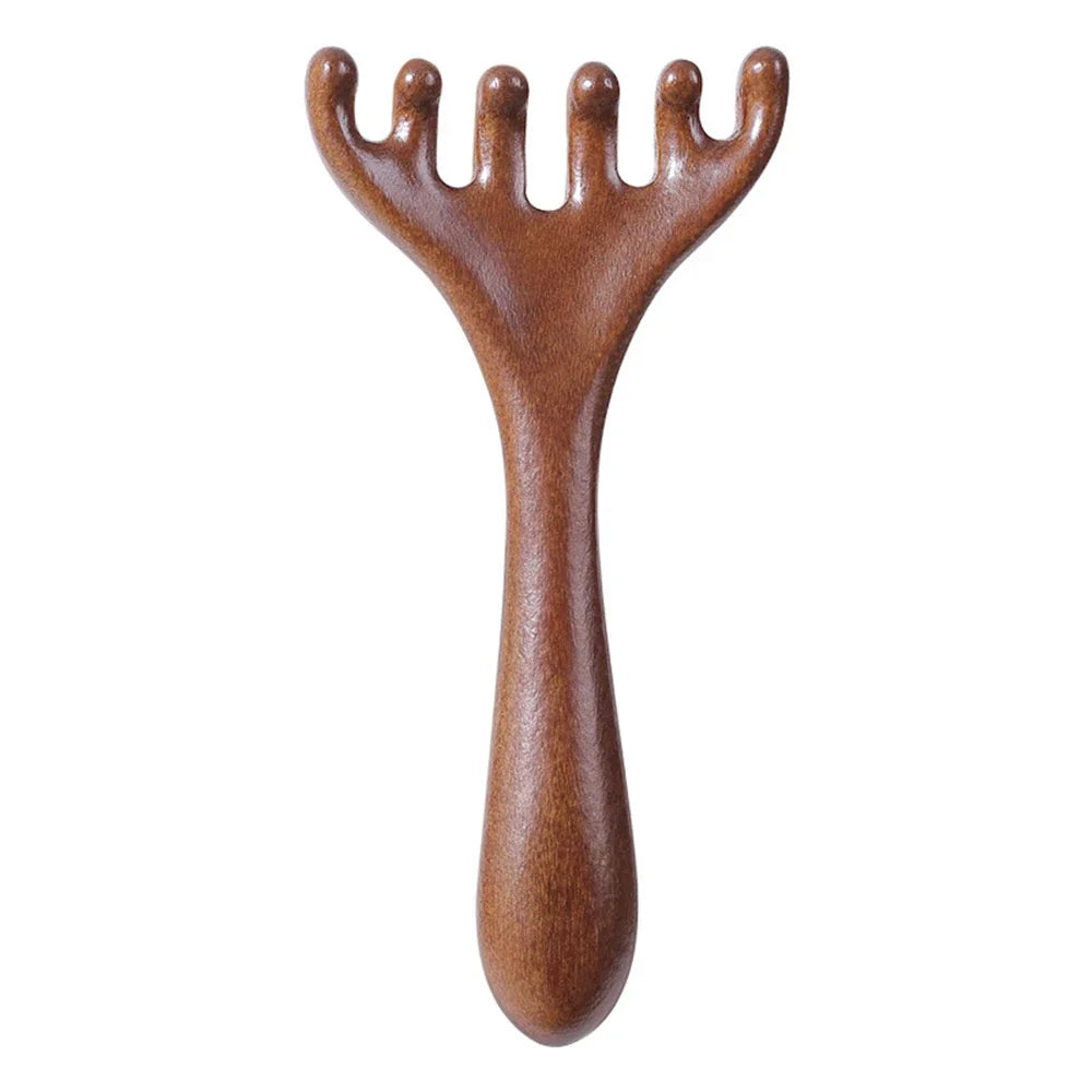 Handheld Scalp Massager Six-Claw Head Meridian Massage Comb Anti-static Gua Sha Tool Scratcher Spa Promote Blood Circulation