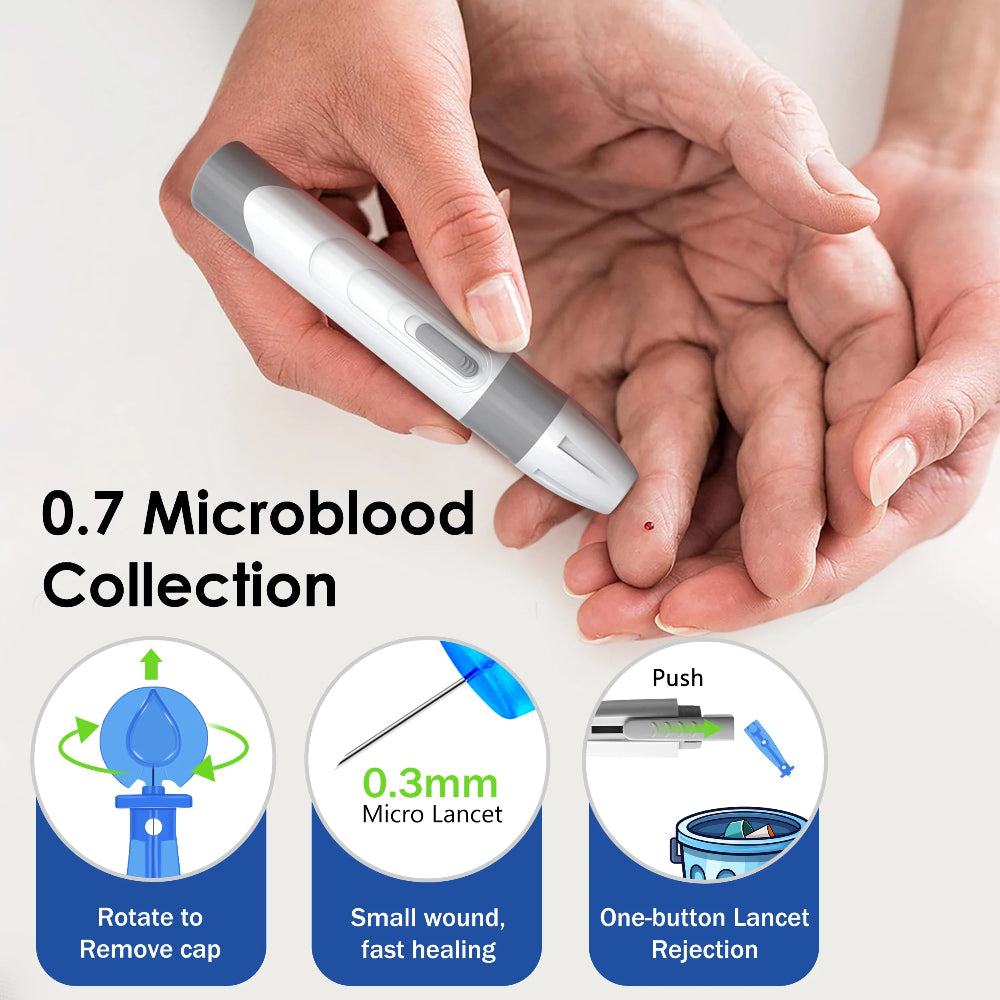 G-425-2 LinkSun Blood Glucose Meter Glucometer Blood Sugar Test Strips Lancets 5s Get Results Fast Testing Kit Diabetes Machine