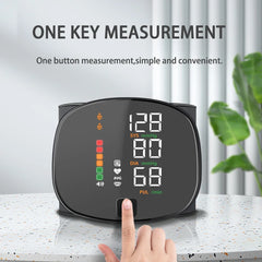 Rechargeable Smart Touch LCD Screen Voice Wrist Blood Pressure Monitor Digital  Automatic Tonometer Heart Rate Sphygmomanometer