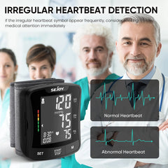 SEJOY Electronic Blood Pressure Monitor Wrist Cuff Tonometer Digital Sphygmomanometer Electronic BP Monitors Blood Meter