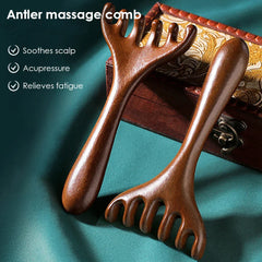 Handheld Scalp Massager Six-Claw Head Meridian Massage Comb Anti-static Gua Sha Tool Scratcher Spa Promote Blood Circulation